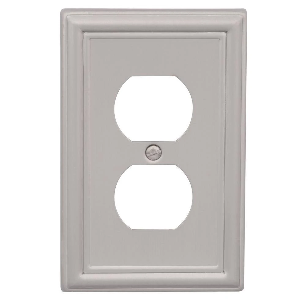 Hampton Bay Ascher 1-Gang Duplex Steel Wall Plate - Brushed Nickel (4-Pack) 2 Hampton Bay Ascher 1-Gang Duplex Steel Wall Plate - Brushed Nickel (4-Pack) - Image 2