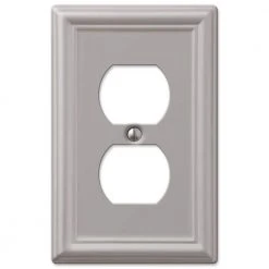 Hampton Bay Ascher 1 Gang Duplex Steel Wall Plate - Brushed Nickel