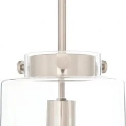 Hampton Bay Mullins 6.75 in. 1-Light Brushed Nickel Mini Pendant with Clear Glass Shade 18 Hampton Bay Mullins 6.75 in. 1-Light Brushed Nickel Mini Pendant with Clear Glass Shade -Hampton Bay Shop brushed nickel hampton bay pendant lights 27328 c3 1000