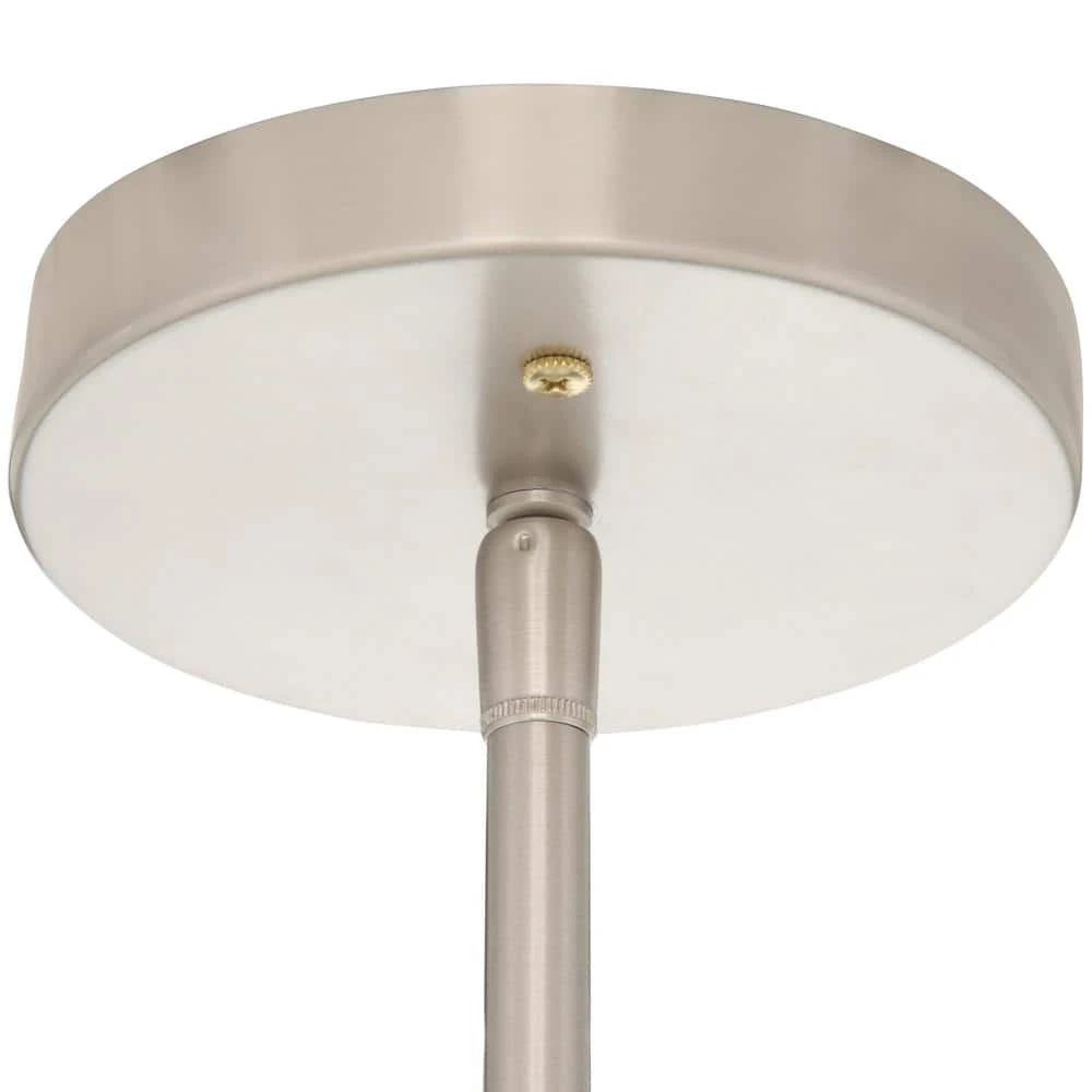 Hampton Bay Mullins 6.75 in. 1-Light Brushed Nickel Mini Pendant with Clear Glass Shade 10 Hampton Bay Mullins 6.75 in. 1-Light Brushed Nickel Mini Pendant with Clear Glass Shade - Image 10