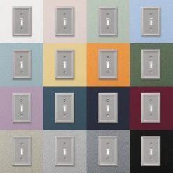 Hampton Bay Ascher 2 Gang Rocker Steel Wall Plate - Brushed Nickel -Hampton Bay Shop brushed nickel hampton bay rocker light switch plates 149rrbnhb 66 1000