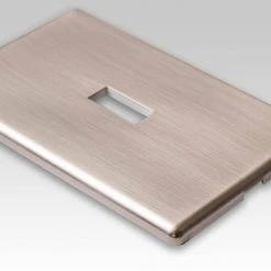 Hampton Bay Kentley Screwless 1-Gang Toggle Steel Wall Plate - Brushed Nickel -Hampton Bay Shop brushed nickel hampton bay toggle light switch plates 140tbnhb 4f 1000