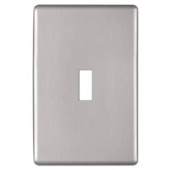 Hampton Bay Kentley Screwless 1-Gang Toggle Steel Wall Plate - Brushed Nickel