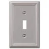 Hampton Bay Ascher 1 Gang Toggle Steel Wall Plate - Brushed Nickel