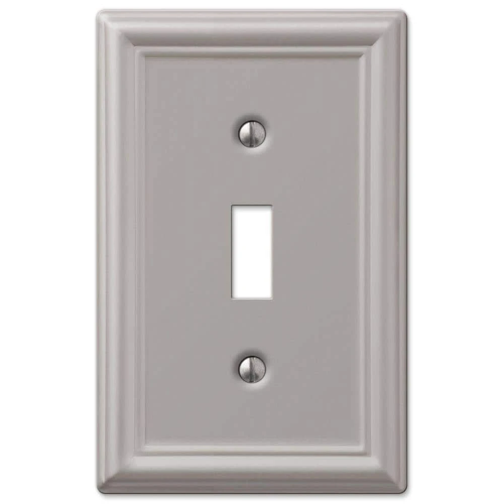 Hampton Bay Ascher 1 Gang Toggle Steel Wall Plate - Brushed Nickel 1 Hampton Bay Ascher 1 Gang Toggle Steel Wall Plate - Brushed Nickel