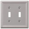 Hampton Bay Ascher 2 Gang Toggle Steel Wall Plate - Brushed Nickel