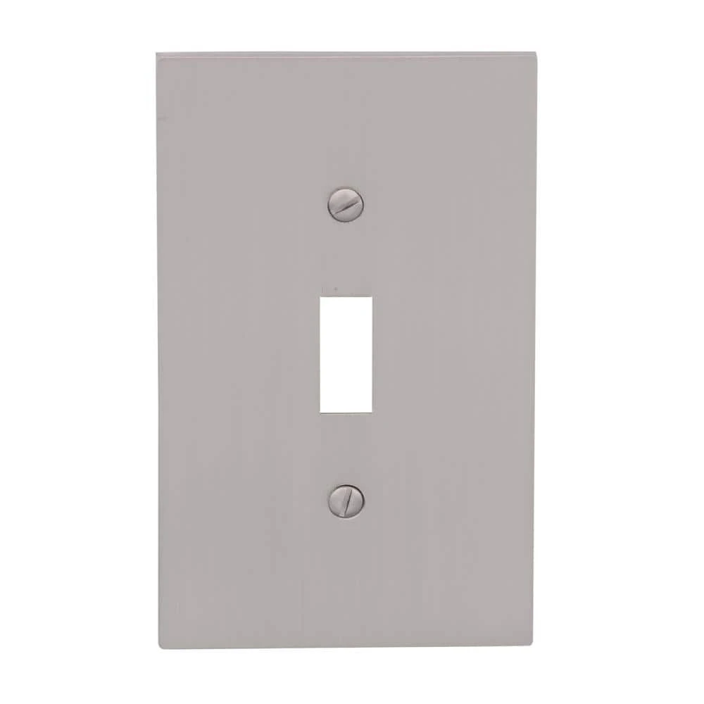 Hampton Bay Barnard 1 Gang Toggle Metal Wall Plate - Brushed Nickel 5 Hampton Bay Barnard 1 Gang Toggle Metal Wall Plate - Brushed Nickel - Image 5