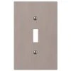 Hampton Bay Barnard 1 Gang Toggle Metal Wall Plate - Brushed Nickel