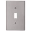 Hampton Bay Ansley 1 Gang Toggle Metal Wall Plate - Brushed Nickel