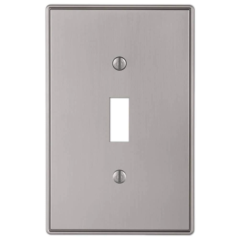 Hampton Bay Ansley 1 Gang Toggle Metal Wall Plate - Brushed Nickel 1 Hampton Bay Ansley 1 Gang Toggle Metal Wall Plate - Brushed Nickel