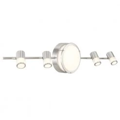 Hampton Bay Greyrock 3.44 ft. 4-Light Brushed Nickel Integrated LED Fixed Track Lighting Kit w/ Rotating Heads and Flush Mount Light 14 Hampton Bay Greyrock 3.44 ft. 4-Light Brushed Nickel Integrated LED Fixed Track Lighting Kit w/ Rotating Heads and Flush Mount Light -Hampton Bay Shop brushed nickel hampton bay track lighting kits hbtf1045r3 35 66 1000