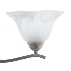 Hampton Bay Andenne 3-Light 26.3 in. Transitional Brushed Nickel Bathroom Vanity Light with Bell Shaped Marbleized Glass Shades -Hampton Bay Shop brushed nickel hampton bay vanity lighting 2827 bn a0 1000