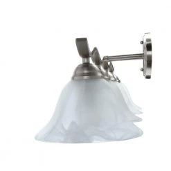 Hampton Bay Andenne 4-Light Brushed Nickel Bathroom Vanity Light with Bell Shaped Marbleized Glass Shades -Hampton Bay Shop brushed nickel hampton bay vanity lighting 2828 bn 1d 1000