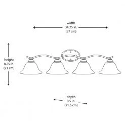 Hampton Bay Andenne 4-Light Brushed Nickel Bathroom Vanity Light with Bell Shaped Marbleized Glass Shades -Hampton Bay Shop brushed nickel hampton bay vanity lighting 2828 bn 77 1000