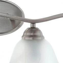 Hampton Bay Andenne 4-Light Brushed Nickel Bathroom Vanity Light with Bell Shaped Marbleized Glass Shades -Hampton Bay Shop brushed nickel hampton bay vanity lighting 2828 bn c3 1000