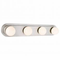 Hampton Bay Midford 160-Watt Equivalent 4-Light Brushed Nickel Integrated LED Hollywood Vanity Light