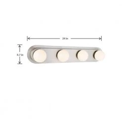 Hampton Bay Midford 160-Watt Equivalent 4-Light Brushed Nickel Integrated LED Hollywood Vanity Light -Hampton Bay Shop brushed nickel hampton bay vanity lighting 5900 sn a0 1000