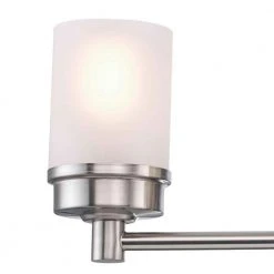 Hampton Bay Cade 4-Light Brushed Nickel Bathroom Vanity Light Fixture with Frosted Glass Shades 19 Hampton Bay Cade 4-Light Brushed Nickel Bathroom Vanity Light Fixture with Frosted Glass Shades -Hampton Bay Shop brushed nickel hampton bay vanity lighting 70334 bn 1f 1000