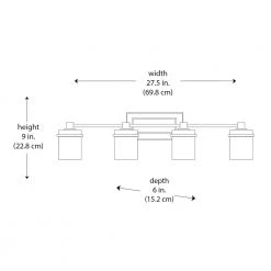 Hampton Bay Cade 4-Light Brushed Nickel Bathroom Vanity Light Fixture with Frosted Glass Shades 13 Hampton Bay Cade 4-Light Brushed Nickel Bathroom Vanity Light Fixture with Frosted Glass Shades -Hampton Bay Shop brushed nickel hampton bay vanity lighting 70334 bn 40 1000