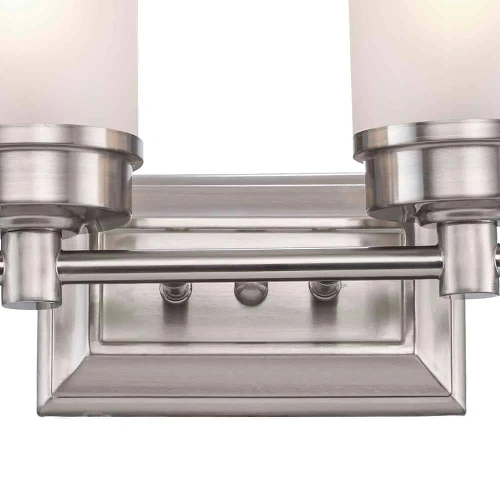 Hampton Bay Cade 4-Light Brushed Nickel Bathroom Vanity Light Fixture with Frosted Glass Shades 11 Hampton Bay Cade 4-Light Brushed Nickel Bathroom Vanity Light Fixture with Frosted Glass Shades - Image 11