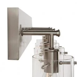 Hampton Bay Regan 29.13 in. 4-Light Brushed Nickel Bathroom Vanity Light with Clear Glass Shades 17 Hampton Bay Regan 29.13 in. 4-Light Brushed Nickel Bathroom Vanity Light with Clear Glass Shades -Hampton Bay Shop brushed nickel hampton bay vanity lighting ds19074 1d 1000