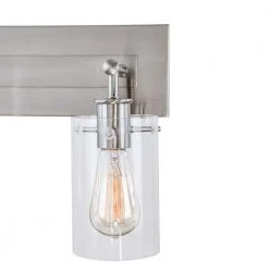Hampton Bay Regan 21 in. 3-Light Brushed Nickel Bathroom Vanity Light with Clear Glass Shades -Hampton Bay Shop brushed nickel hampton bay vanity lighting ds19268 1d 1000
