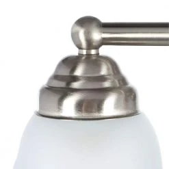 Hampton Bay Ashhurst 3-Light Brushed Nickel Classic Traditional Bathroom Vanity Light with Frosted Glass Shades -Hampton Bay Shop brushed nickel hampton bay vanity lighting egm1393a 4 bn 66 1000