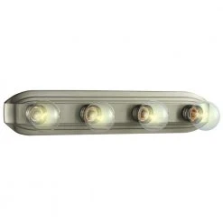 Hampton Bay Raceway 24 in. 4-Light Brushed Nickel Retro Bathroom Vanity Light