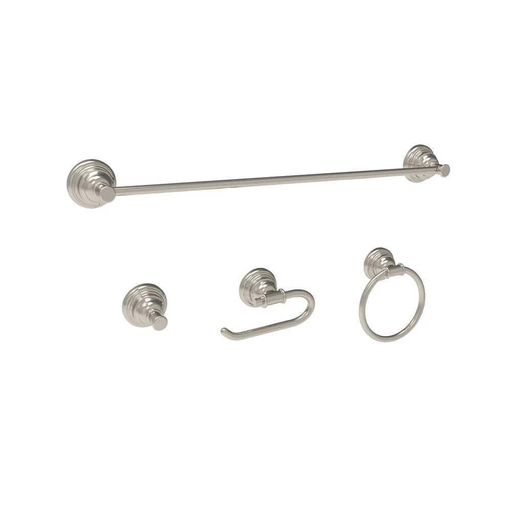 Hampton Bay Marsden 23.5 in. 3-Light Brushed Nickel Vanity Light with Bathroom Hardware Kit 3 Hampton Bay Marsden 23.5 in. 3-Light Brushed Nickel Vanity Light with Bathroom Hardware Kit - Image 3