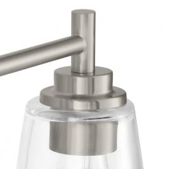 Hampton Bay Wakefield 22 in. 3-Light Brushed Nickel Modern Wall Mount Sconce Light with Clear Glass Shades -Hampton Bay Shop brushed nickel hampton bay vanity lighting hb3681 35 a0 1000