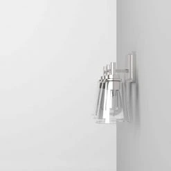 Hampton Bay Wakefield 22 in. 3-Light Brushed Nickel Modern Wall Mount Sconce Light with Clear Glass Shades -Hampton Bay Shop brushed nickel hampton bay vanity lighting hb3681 35 fa 1000