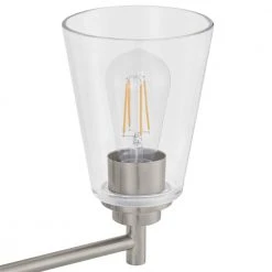 Hampton Bay Wakefield 31 in. 4-Light Brushed Nickel Wall Mount Sconce Light with Clear Glass Shades -Hampton Bay Shop brushed nickel hampton bay vanity lighting hb3682 35 1d 1000