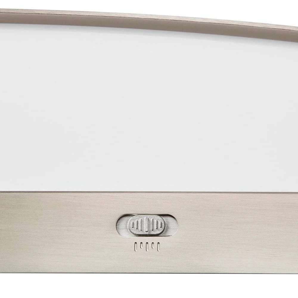 Hampton Bay Woodbury 24.6 in. 1-Light Brushed Nickel Integrated LED Bathroom Vanity Light Bar with Frosted Acrylic Shade 3 Hampton Bay Woodbury 24.6 in. 1-Light Brushed Nickel Integrated LED Bathroom Vanity Light Bar with Frosted Acrylic Shade - Image 3