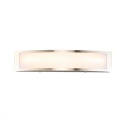 Hampton Bay Woodbury 24.6 in. 1-Light Brushed Nickel Integrated LED Bathroom Vanity Light Bar with Frosted Acrylic Shade 19 Hampton Bay Woodbury 24.6 in. 1-Light Brushed Nickel Integrated LED Bathroom Vanity Light Bar with Frosted Acrylic Shade -Hampton Bay Shop brushed nickel hampton bay vanity lighting iqp1301lx 07 bn c3 1000