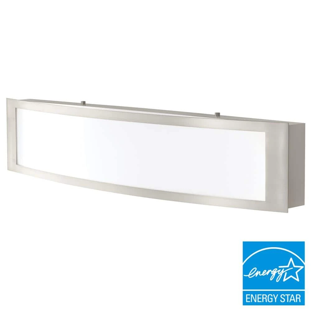 Hampton Bay Woodbury 24.6 in. 1-Light Brushed Nickel Integrated LED Bathroom Vanity Light Bar with Frosted Acrylic Shade 13 Hampton Bay Woodbury 24.6 in. 1-Light Brushed Nickel Integrated LED Bathroom Vanity Light Bar with Frosted Acrylic Shade - Image 13