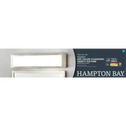 Hampton Bay Woodbury 24.6 in. 1-Light Brushed Nickel Integrated LED Bathroom Vanity Light Bar with Frosted Acrylic Shade 23 Hampton Bay Woodbury 24.6 in. 1-Light Brushed Nickel Integrated LED Bathroom Vanity Light Bar with Frosted Acrylic Shade -Hampton Bay Shop brushed nickel hampton bay vanity lighting iqp1301lx 07 bn fa 1000