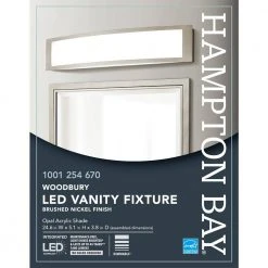 Hampton Bay Woodbury 24.5 in. Brushed Nickel Linear LED Vanity Light Bar 14 Hampton Bay Woodbury 24.5 in. Brushed Nickel Linear LED Vanity Light Bar -Hampton Bay Shop brushed nickel hampton bay vanity lighting iqp1381l 4 1d 1000