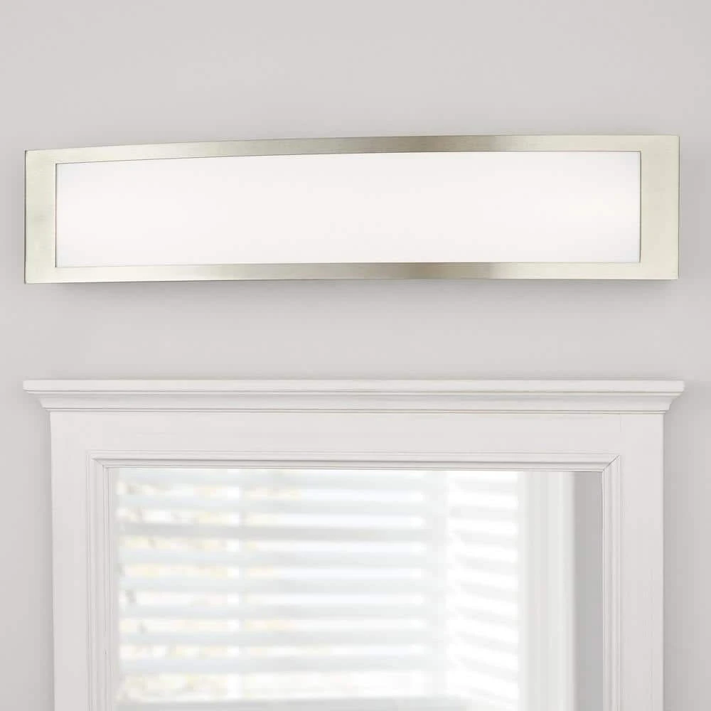 Hampton Bay Woodbury 24.5 in. Brushed Nickel Linear LED Vanity Light Bar 6 Hampton Bay Woodbury 24.5 in. Brushed Nickel Linear LED Vanity Light Bar - Image 6