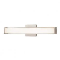 Hampton Bay Astrid 24 in. Brushed Nickel 5-CCT LED Bathroom Vanity Light Bar with Frosted Glass