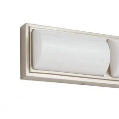 Hampton Bay Bingham 24.02 in. 1-Light Brushed Nickel Integrated LED Bathroom Vanity Light Bar with Frosted Acrylic Shade 12 Hampton Bay Bingham 24.02 in. 1-Light Brushed Nickel Integrated LED Bathroom Vanity Light Bar with Frosted Acrylic Shade -Hampton Bay Shop brushed nickel hampton bay vanity lighting kqs1303lx 02 a0 1000
