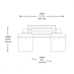 Hampton Bay Cade 2-Light Brushed Nickel Bathroom Vanity Light Fixture with Frosted Glass Shades -Hampton Bay Shop brushed nickel hampton bay vanity lighting nb23307 77 1000