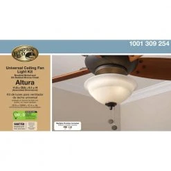 Hampton Bay Altura LED Universal Ceiling Fan Light Kit -Hampton Bay Shop brushed nickel or oil rubbed bronze hampton bay ceiling fan light kits 91169 c3 1000
