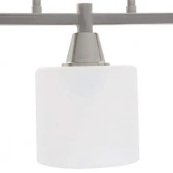 Hampton Bay Oron 3-Light Brushed Steel Island Light with White Glass Shades 29 Hampton Bay Oron 3-Light Brushed Steel Island Light with White Glass Shades -Hampton Bay Shop brushed steel hampton bay chandeliers hdp12070 31 1000