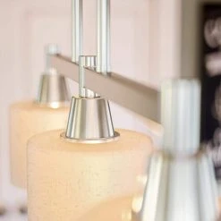 Hampton Bay Oron 3-Light Brushed Steel Island Light with White Glass Shades 25 Hampton Bay Oron 3-Light Brushed Steel Island Light with White Glass Shades -Hampton Bay Shop brushed steel hampton bay chandeliers hdp12070 44 1000