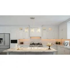 Hampton Bay Oron 3-Light Brushed Steel Island Light with White Glass Shades 21 Hampton Bay Oron 3-Light Brushed Steel Island Light with White Glass Shades -Hampton Bay Shop brushed steel hampton bay chandeliers hdp12070 77 1000