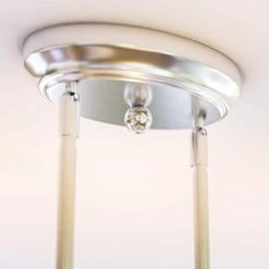 Hampton Bay Oron 3-Light Brushed Steel Island Light with White Glass Shades 26 Hampton Bay Oron 3-Light Brushed Steel Island Light with White Glass Shades -Hampton Bay Shop brushed steel hampton bay chandeliers hdp12070 fa 1000