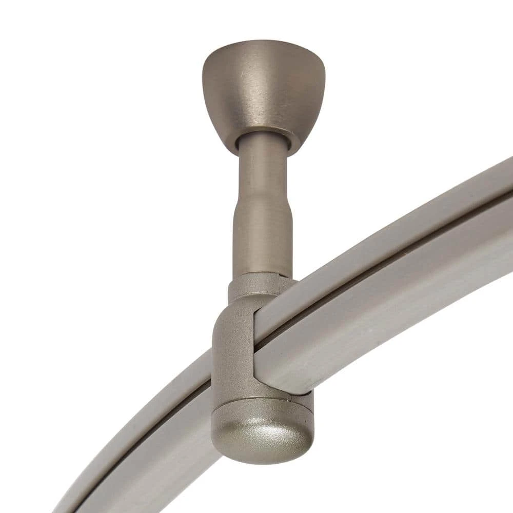 Hampton Bay 10 ft. 5-Light Brushed Steel Line-Voltage Flexible Track Light Kit with Mesh Shades 3 Hampton Bay 10 ft. 5-Light Brushed Steel Line-Voltage Flexible Track Light Kit with Mesh Shades - Image 3