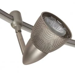 Hampton Bay 10 ft. 5-Light Brushed Steel Line-Voltage Flexible Track Light Kit with Mesh Shades 8 Hampton Bay 10 ft. 5-Light Brushed Steel Line-Voltage Flexible Track Light Kit with Mesh Shades -Hampton Bay Shop brushed steel hampton bay track lighting kits ec9580ba a0 1000