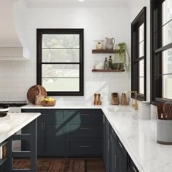 Hampton Bay Wilsonart 6 ft. Laminate Countertop Kit Included in Gloss Calcutta Marble/Textured Gloss with Full Wrap Ogee Edge -Hampton Bay Shop calcutta marble hampton bay laminate countertops 12337kt06n4925 1f 1000