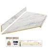 Hampton Bay Wilsonart 8 ft. Laminate Countertop Kit Included in Gloss Calcutta Marble/Textured Gloss with Full Wrap Ogee Edge